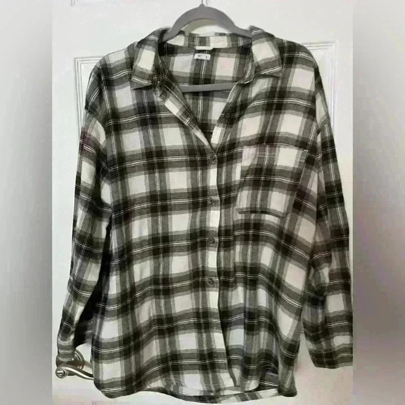 GARAGE Dylan Button Up Plaid Flannel shirt size medium large - Picture 1 of 6